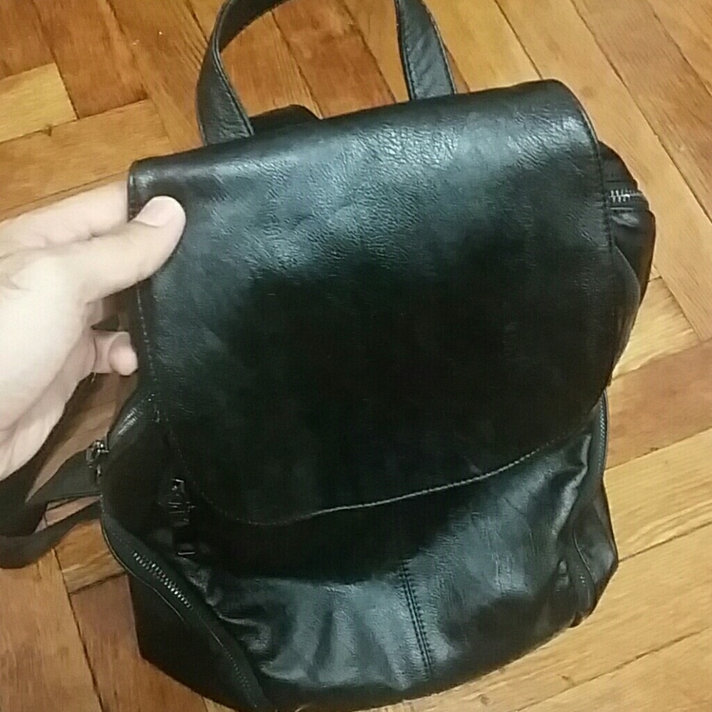 Leather backpack